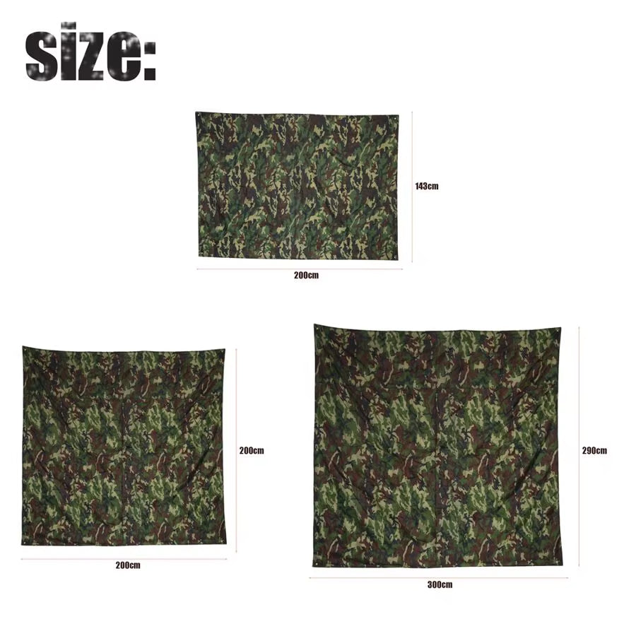 Camouflage Tent Tarp Ultralight Camping Hunting Shelter Rainproof Tarp Tourist Awning Portable Camping Survival Tent