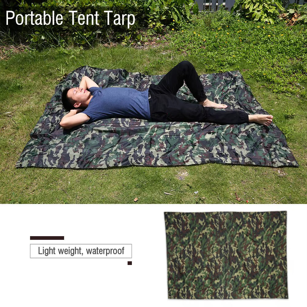 Camouflage Tent Tarp Ultralight Camping Hunting Shelter Rainproof Tarp Tourist Awning Portable Camping Survival Tent