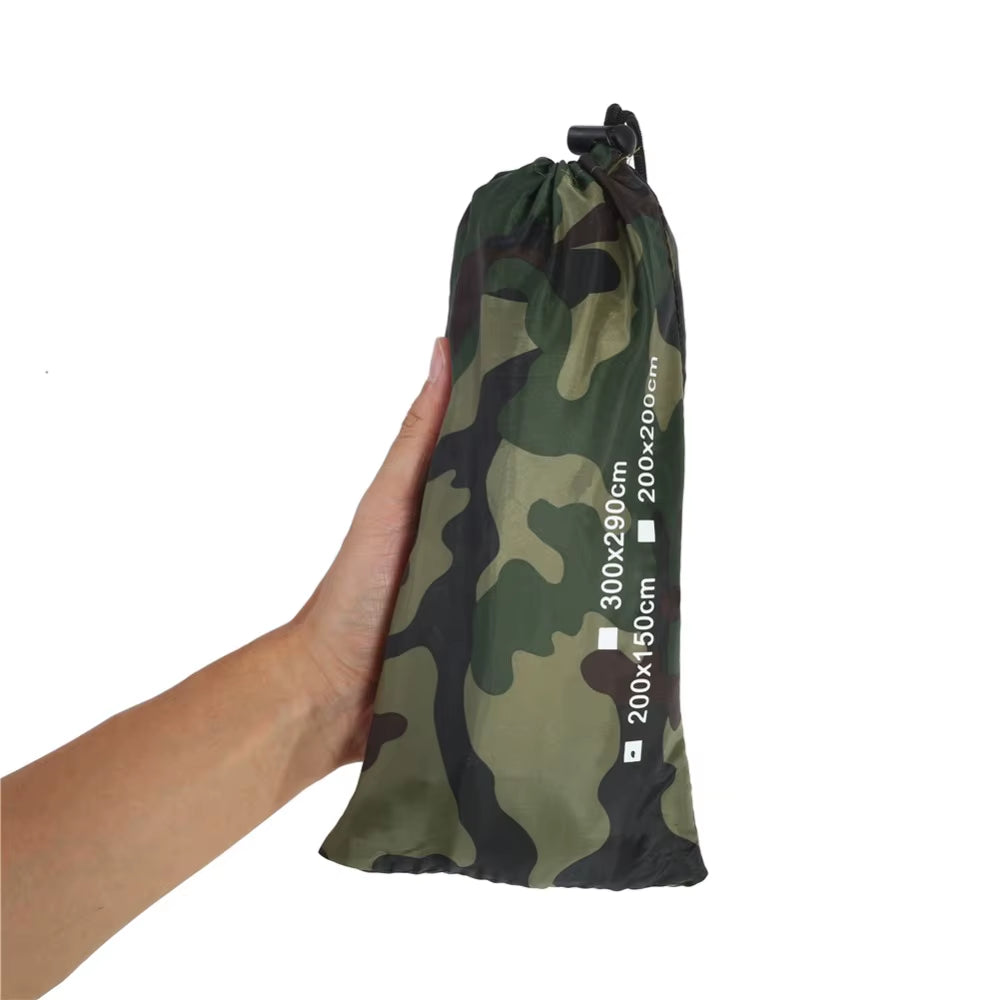 Camouflage Tent Tarp Ultralight Camping Hunting Shelter Rainproof Tarp Tourist Awning Portable Camping Survival Tent