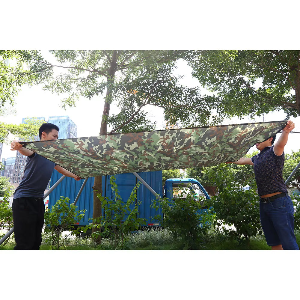 Camouflage Tent Tarp Ultralight Camping Hunting Shelter Rainproof Tarp Tourist Awning Portable Camping Survival Tent