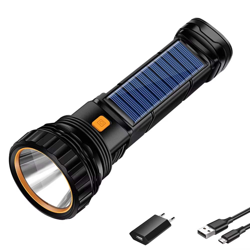 SolarBeam Pro: Linterna de carga solar y USB + Powerbank
