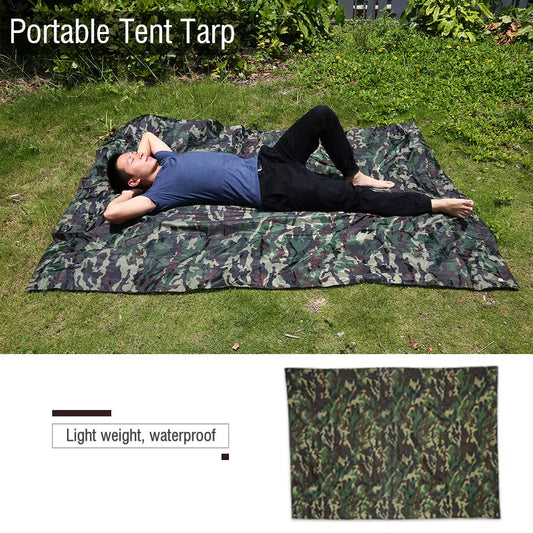 Camouflage Tent Tarp Ultralight Camping Hunting Shelter Rainproof Tarp Tourist Awning Portable Camping Survival Tent